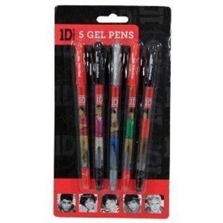 One Direction '5 Piece Gel Pens' Pen Stationery : Rollerball Pens : Office Products