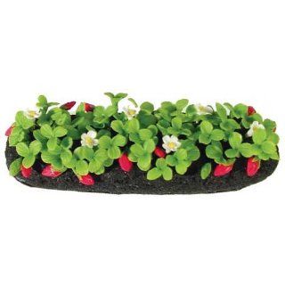 Dollhouse Miniature Strawberry Garden Bed: Toys & Games