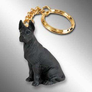 Great Dane, Black Tiny Ones Dog Keychains (2 1/2 in): Pet Supplies