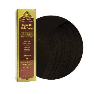 One 'N Only Argan Oil Hair Color 3CH Dark Chocolate Brown : Chemical Hair Dyes : Beauty