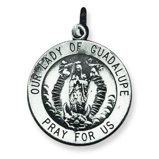 Sterling Silver Our Lady of Guadalupe Medal: Jewelry