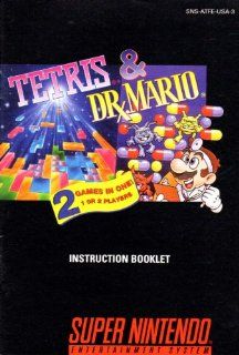 Tetris & Dr Mario SNES Instruction Booklet (Super Nintendo Manual Only   NO GAME) [Pamphlet only   NO GAME INCLUDED] Nintendo : Other Products : Everything Else