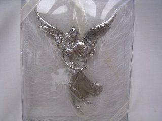 Angel Serenity Pewter Ornament 5.5" Collectible ; "The best thing to hold onto in life is each other"   Audrey Hepburn : Decorative Hanging Ornaments : Everything Else