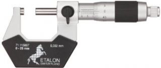 Brown & Sharpe TESA 71.115887 Etalon 260 Standard Outside Micrometer, 0 25mm Range, 0.002mm Graduation, +/ 0.002mm Accuracy: Industrial & Scientific