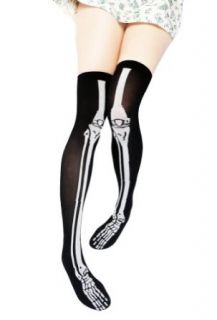 Over The Knee "Skeleton"(BLACK,US 5 TO 10): Clothing