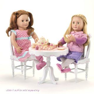 Our Generation Tea Parlor Table And Chairs For 18" Dolls: Toys & Games