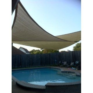 New ProSource Sand Color 16' Oversized Sun Shade Sail Shade canopy Sun Shelter  Patio, Lawn & Garden