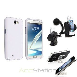 NEW YEAR !!! Bargain 2014 deal White Hard Case+Car Mount+Mini Holder For Samsung Galaxy Note 2 II PlEASE CHOOSE 1 COLOR: Cell Phones & Accessories