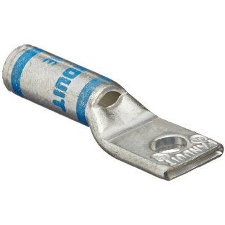 Panduit LCA6 10 L Code Conductor Lug, One Hole, Standard Barrel With Window, #6 AWG Copper Conductor Size, #10 Stud Hole Size, Blue Color Code, 0.09" Tongue Thickness, 0.45" Tongue Width, 0.81" Neck Length, 1.52" Overall Length: Electro