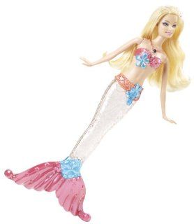 Barbie Sparkle Lights Mermaid Barbie Doll: Toys & Games