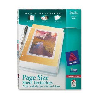 Avery Diamond Clear Page Size Sheet Protectors, Acid Free, Box of 50 (74203) : Acid Free Sheet Protectors : Office Products