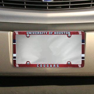 NCAA Houston Cougars Plastic License Plate Frame : Sports Related Tailgater Mats : Sports & Outdoors