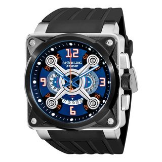 Stuhrling Original Men's Raven Crossfire Quartz Rubber Strap Watch Stuhrling Original Men's Stuhrling Original Watches