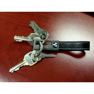 BMW 3 Ring Leather Key Fob: Automotive