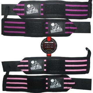 Wrist Wraps (2 Pairs/4 Wraps) for Weightlifting/Crossfit/Powerlifting   For Women & Men   Premium Quality Equipment & Accessories for the Absolutely Best Hand Strength & Support Possible   Guard & Brace Your Wrists With this Gear to Avoid I