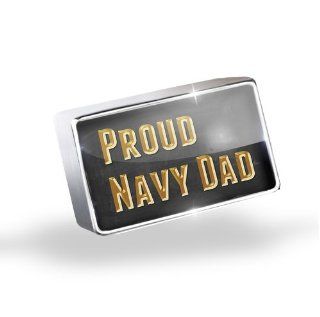 Floating Charm Proud Navy Dad Fits Glass Lockets, Neonblond: Bead Charms: Jewelry