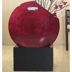 Giant Bamboo Circle Vase and Floral Stems Vases