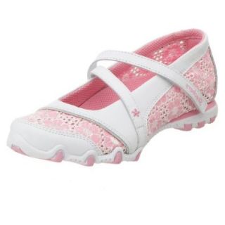 Skechers Little Kid/Big Kid Bikers Lulu Sneaker, White/Pink, 13.5 M US Little Kid Fashion Sneakers Shoes
