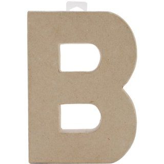 Paper Mache Letter B: 8 x 5.5 x 1 inches   Arts And Crafts Supplies