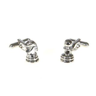 Unique Birthday Present Chess Knight and Pawn Shirt Cufflinks Chromed with Gift Box: Cuff Links: Jewelry