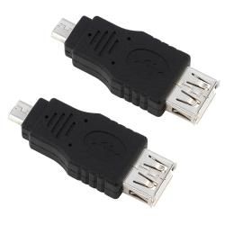USB 2.0 A to Micro B 5 Pin F/ M Adapter (Pack of 2) Eforcity Cables & Tools