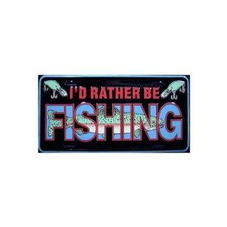 I'd Rather Be Fishing License Plate: Automotive