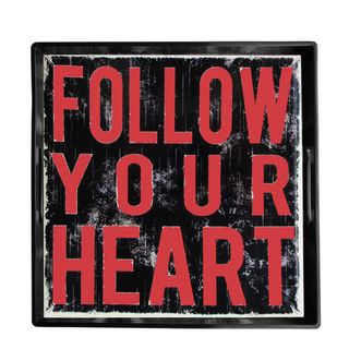 Notions by Jay Louise Carey 'Follow Your Heart' 14 inch Square Tray NOTIONS Serving Platters/Trays