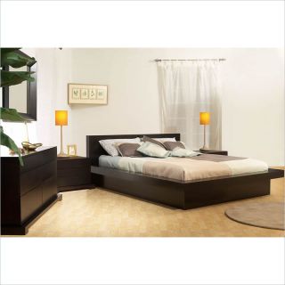 Lifestyle Solutions Zurich Cappuccino Wood Platform Bed 3 Piece Bedroom Set   ZUR XXX CP PROMO