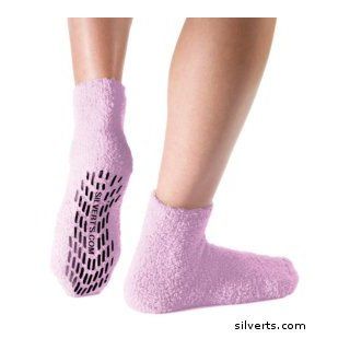 Non Skid / Slip Grip Socks For Women / Men   Hospital Socks Size One Color Pink: Everything Else