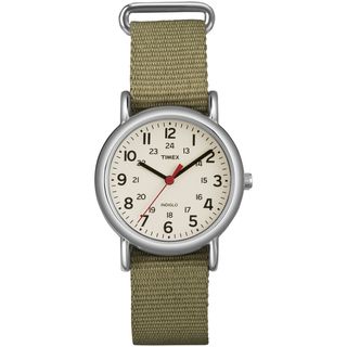 Timex Women's 'Weekender' Olive Slip Thru Nylon Strap Watch Timex Women's Timex Watches