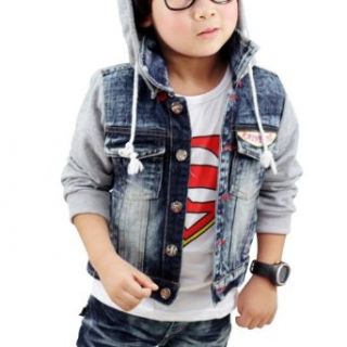 Little Hand Kids Hoodies Toddler Coats Jeans Denim Colorblock Jackets 2 8 Years 3T: Clothing