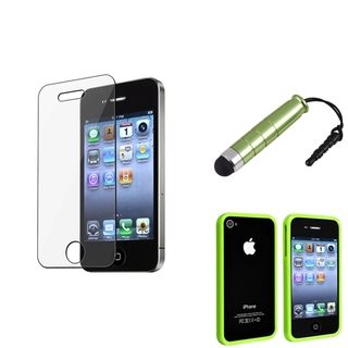 BasAcc Green Case/ Screen Protector/ Stylus for Apple iPhone 4/ 4S BasAcc Cases & Holders