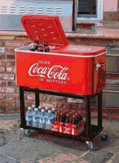 NEW Coca Cola Large Cooler Cart Style in Red   Coke: Sports & Outdoors
