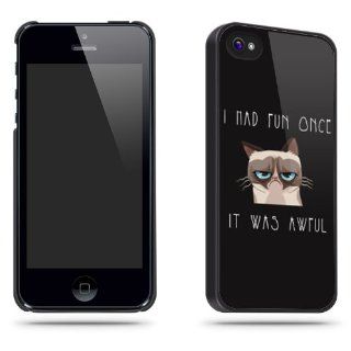 Funny Cat Cool Retro Jokes Quirky Phone Case Shell for iPhone 5 / 5s Cell Phones & Accessories