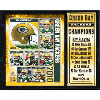 2010 NFC Champions Green Bay Packers Plaque (12x15) Encore Select Football