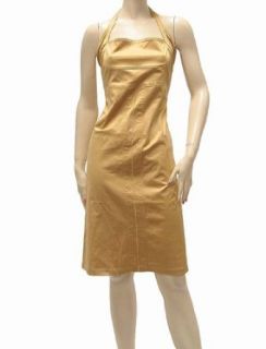 Ferre Womens Knee Length Dress Copper Cotton, 38, Orange