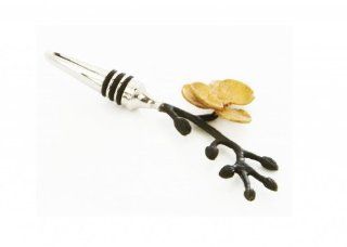 Brass Orchid Design Stainless Steel Wine Bottle Stopper : Other Products : Everything Else