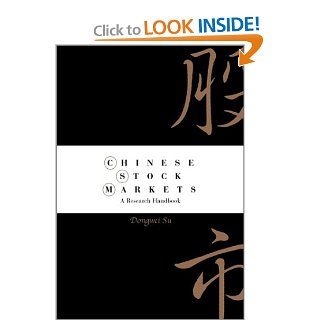 Chinese Stock Markets: A Research Handbook: Dongwei Su: 9789810245122: Books