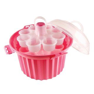 Fox Run Cupcake Carousel, Pink: Cupcake Carrier: Kitchen & Dining