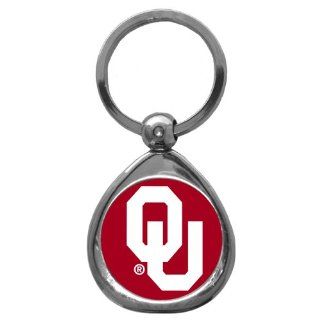 Oklahoma Sooners Chrome Metal Key Chain KeyChain Officially Licensed Collegiate NCAA Merchandise Team Logo  Sports Related Key Chains  Sports & Outdoors