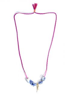 Lapis bead braided necklace  Lizzie Fortunato  MATCHESFASHIO