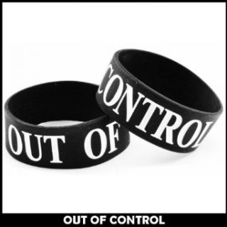 Out of Control Designer Rubber Saying Bracelet #46: Clothing