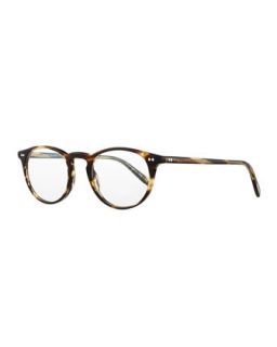 Mens Riley R 47 Acetate Fashion Eyeglasses, Brown   Oliver Peoples   Brown