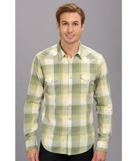 Lucky Brand Minturn Western Shirt Mens Long Sleeve Button Up (Green)