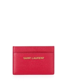 Letters Credit Card Case, Pink   Saint Laurent   Pink