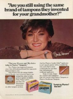 Brenda Vaccaro for Playtex Tampons ad 1981 same brand?: Entertainment Collectibles