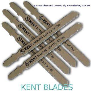 6 Pack 4" T Shank Diamond Coated Jig Saw Blades Grit 80   Diamond Saw Blade Ceramic  