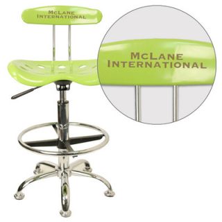 FlashFurniture Personalized Drafting Stool with Tractor Seat LF 215