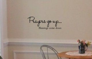 Prayers go up blessings come down. Vinyl wall art Inspirational quotes and saying home decor decal sticker  