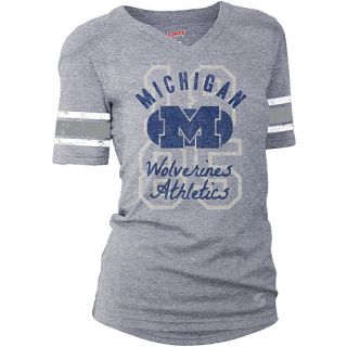 SOFFE Womens Michigan Wolverines Drop Tail Football Alternate Logo Short 